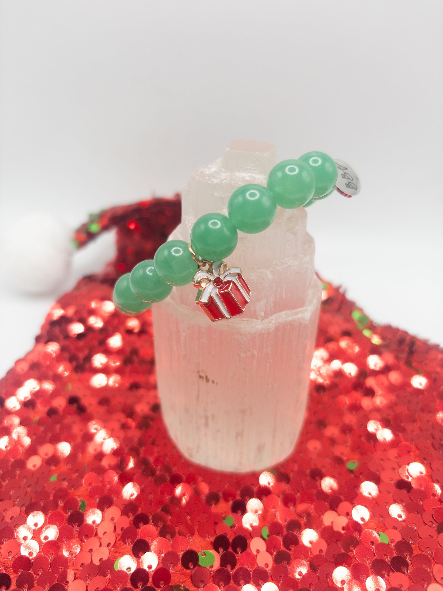 Green Merry Christmas Crystal Bracelets