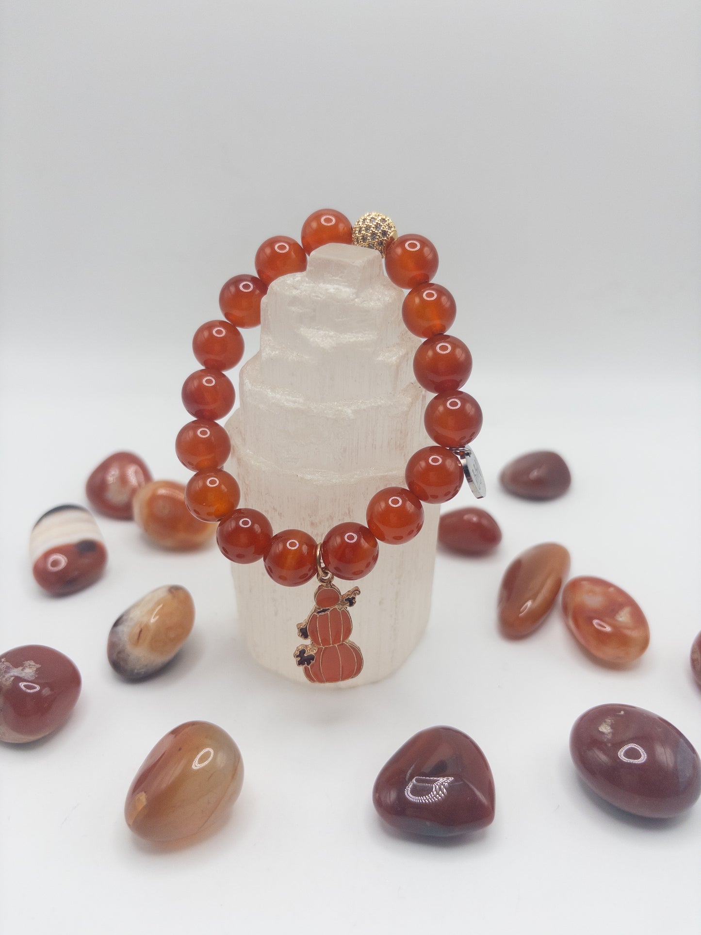 Pumpkin Carnelian Crystal Bracelet