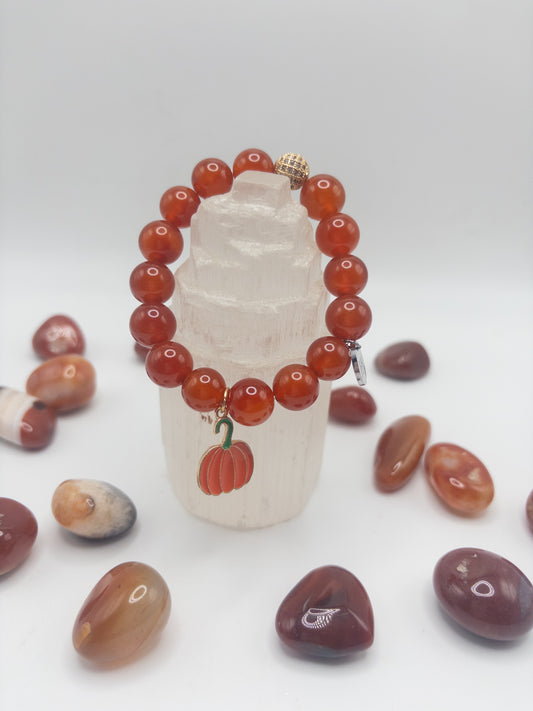 Pumpkin Carnelian Crystal Bracelet