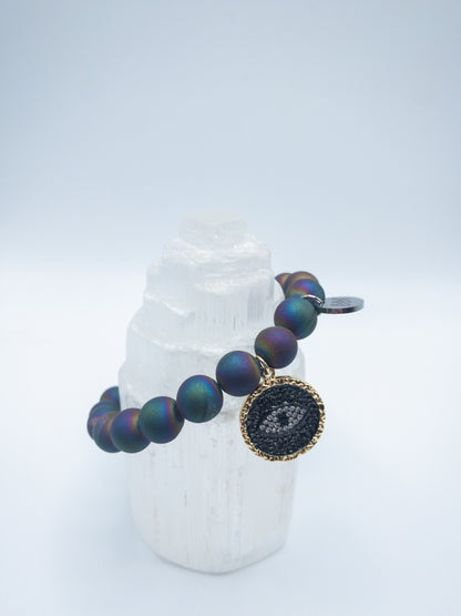 Rainbow Druzzy Agate Crystal Bracelet
