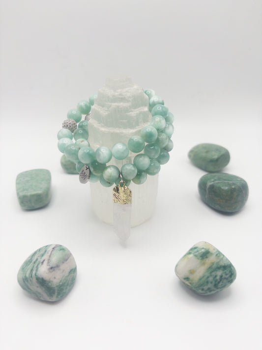 Green Moonstone Crystal Bracelet