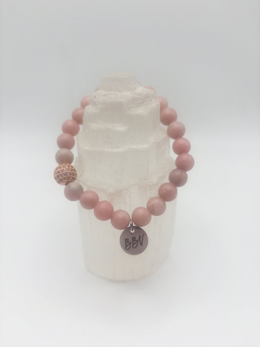 Pink Opal Crystal Stacker Bracelet