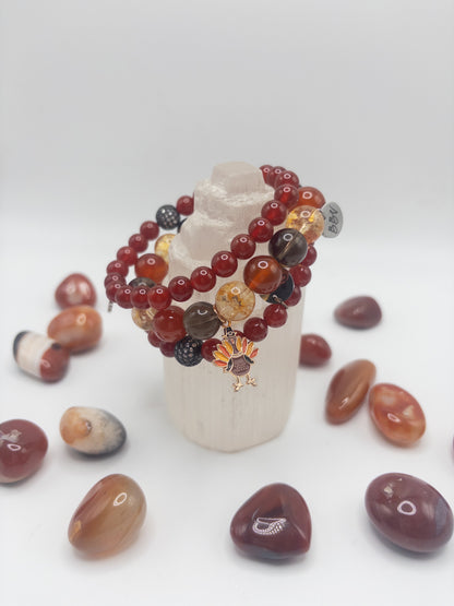 Thanksgiving Vibes Crystal Bracelet Single or Stack