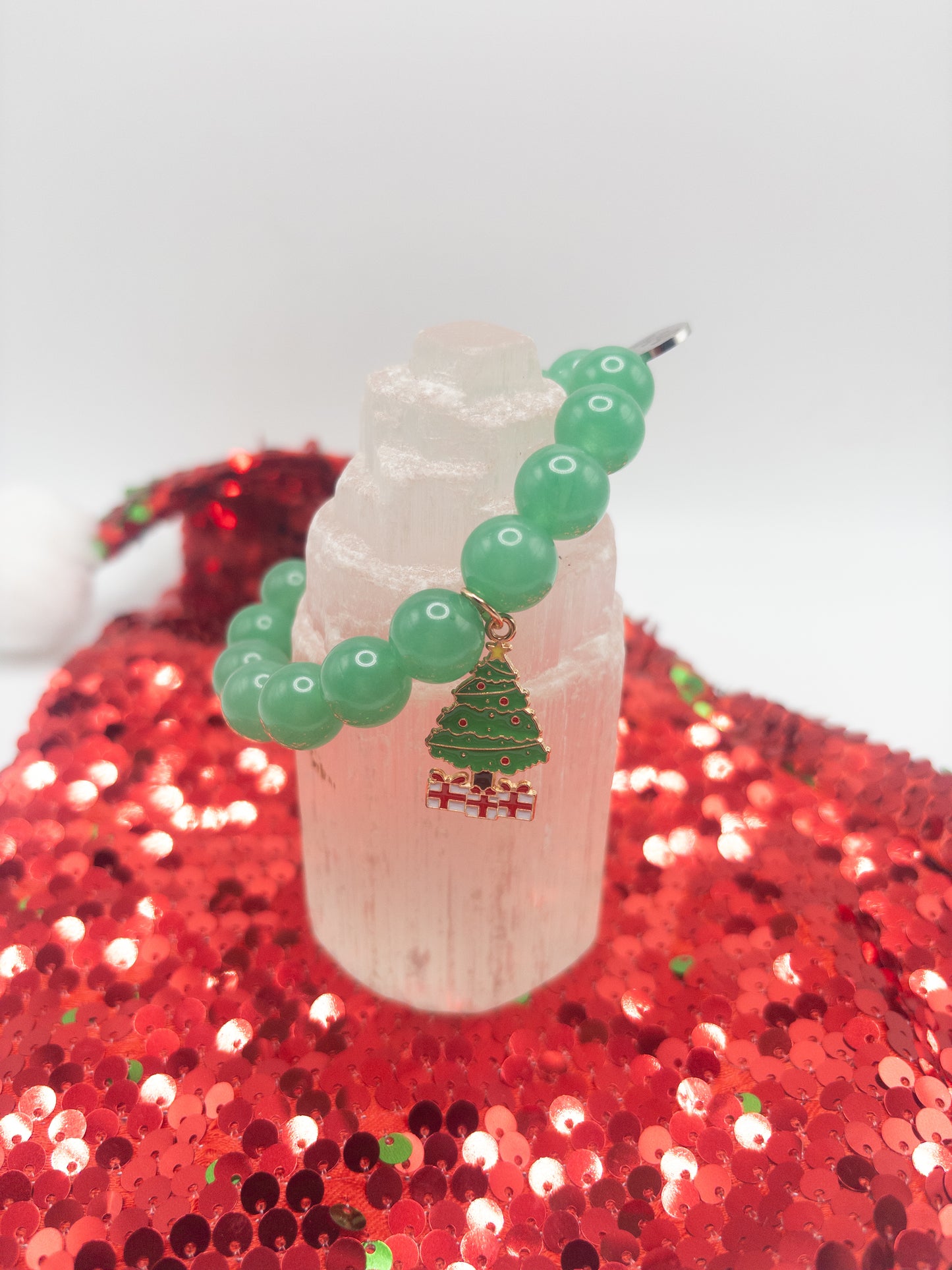 Green Merry Christmas Crystal Bracelets