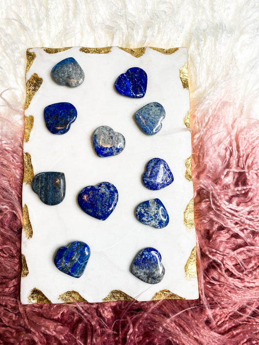 Lapis Lazuli Heart Shaped Crystals