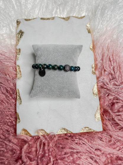 Bloodstone Crystal Bracelet Set