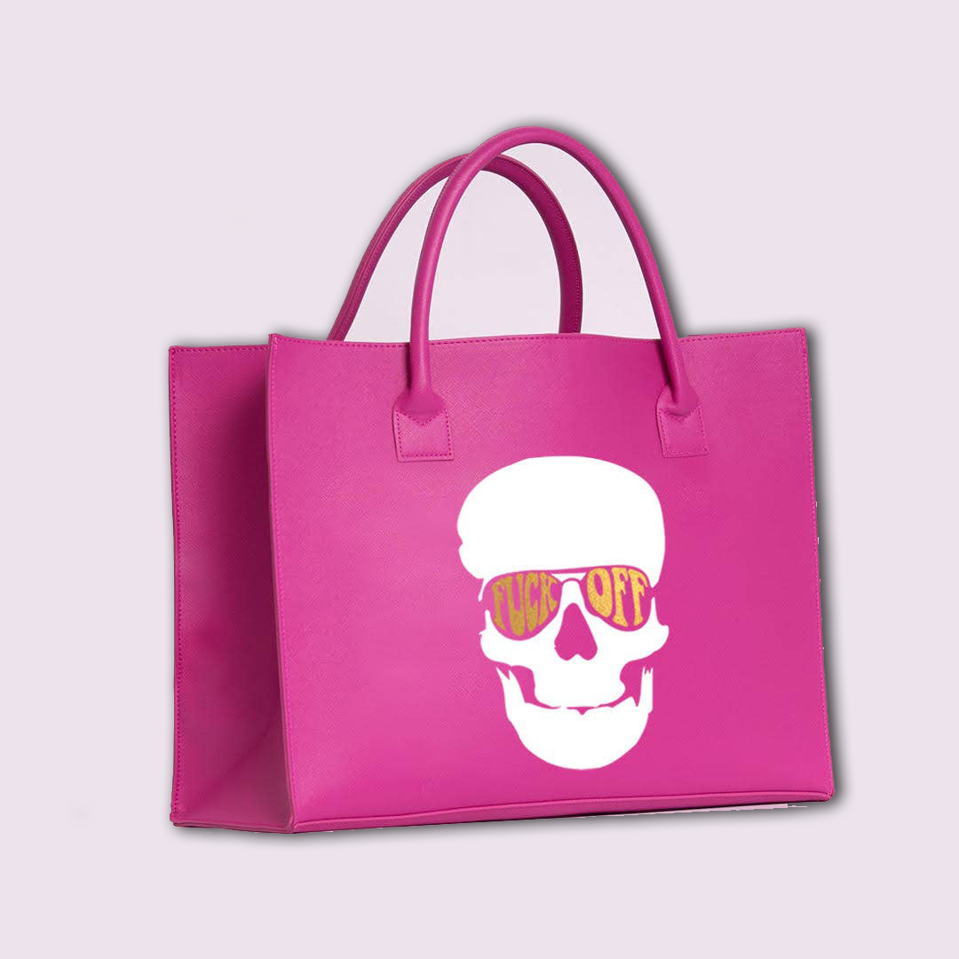 Skull F-Off Vegan Tote Bag