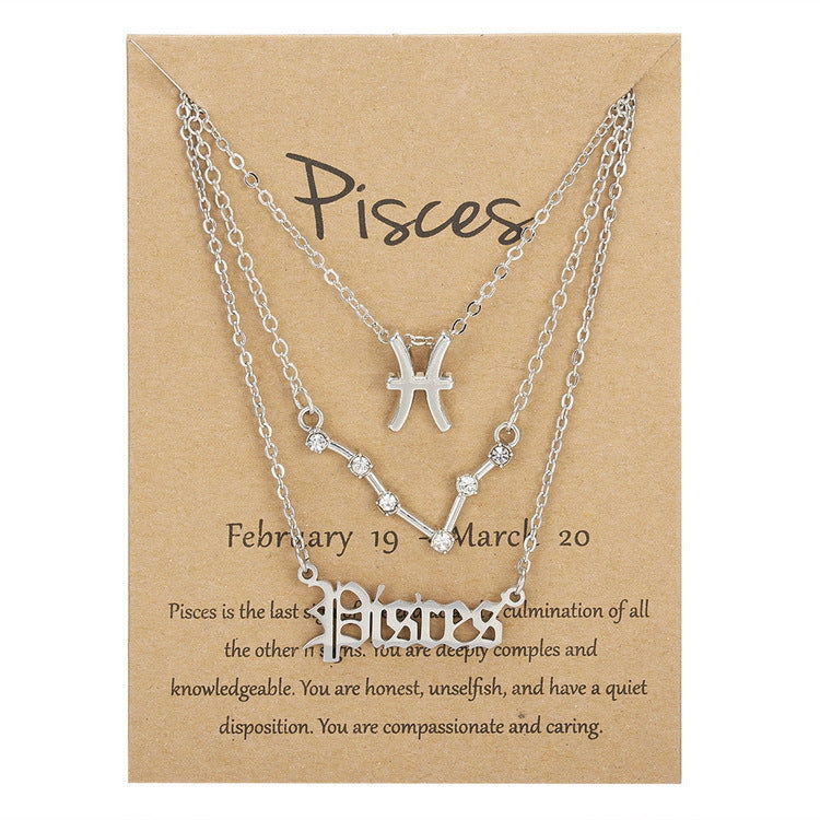 Zodiac sale necklace pisces