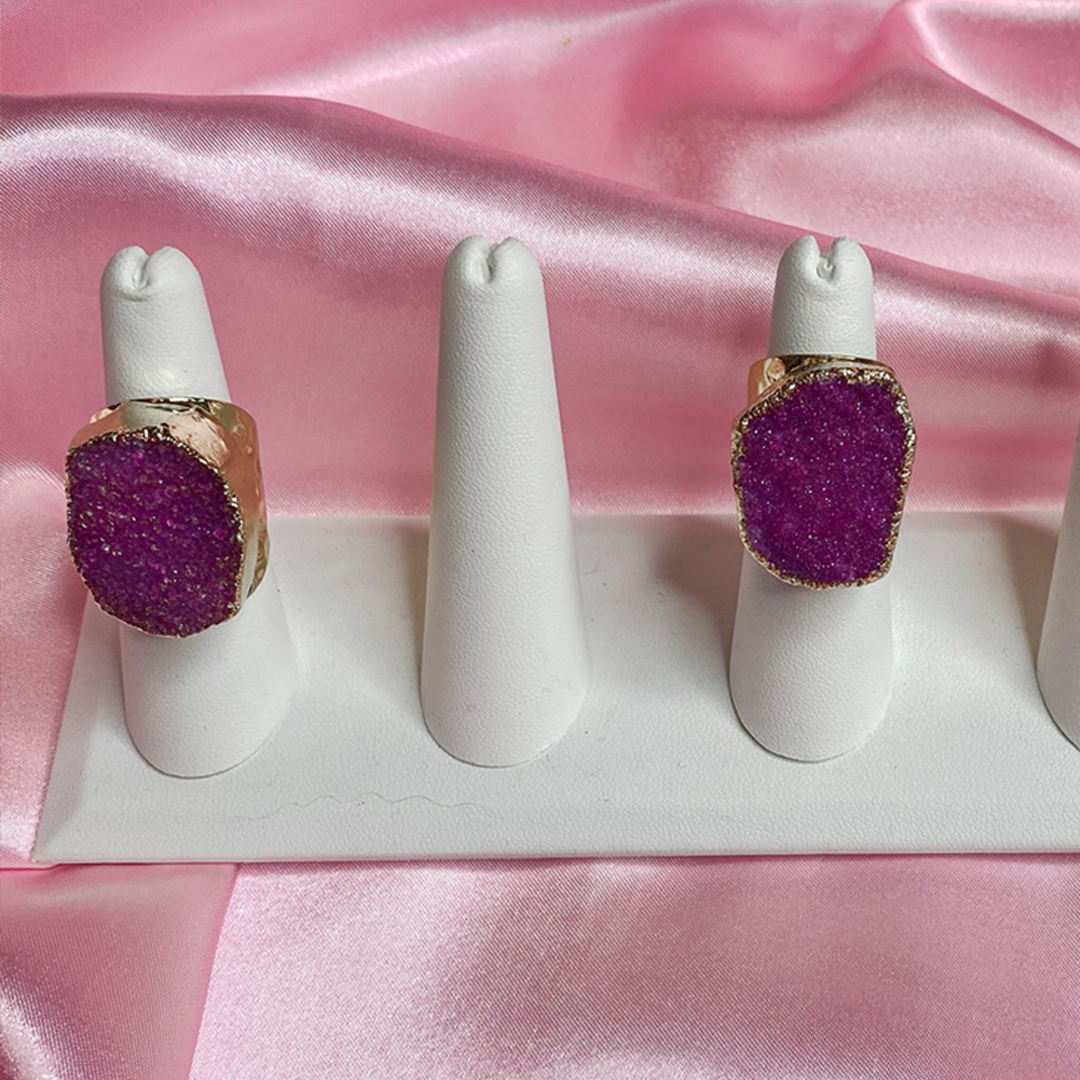 Light Purple Druzzy Ring