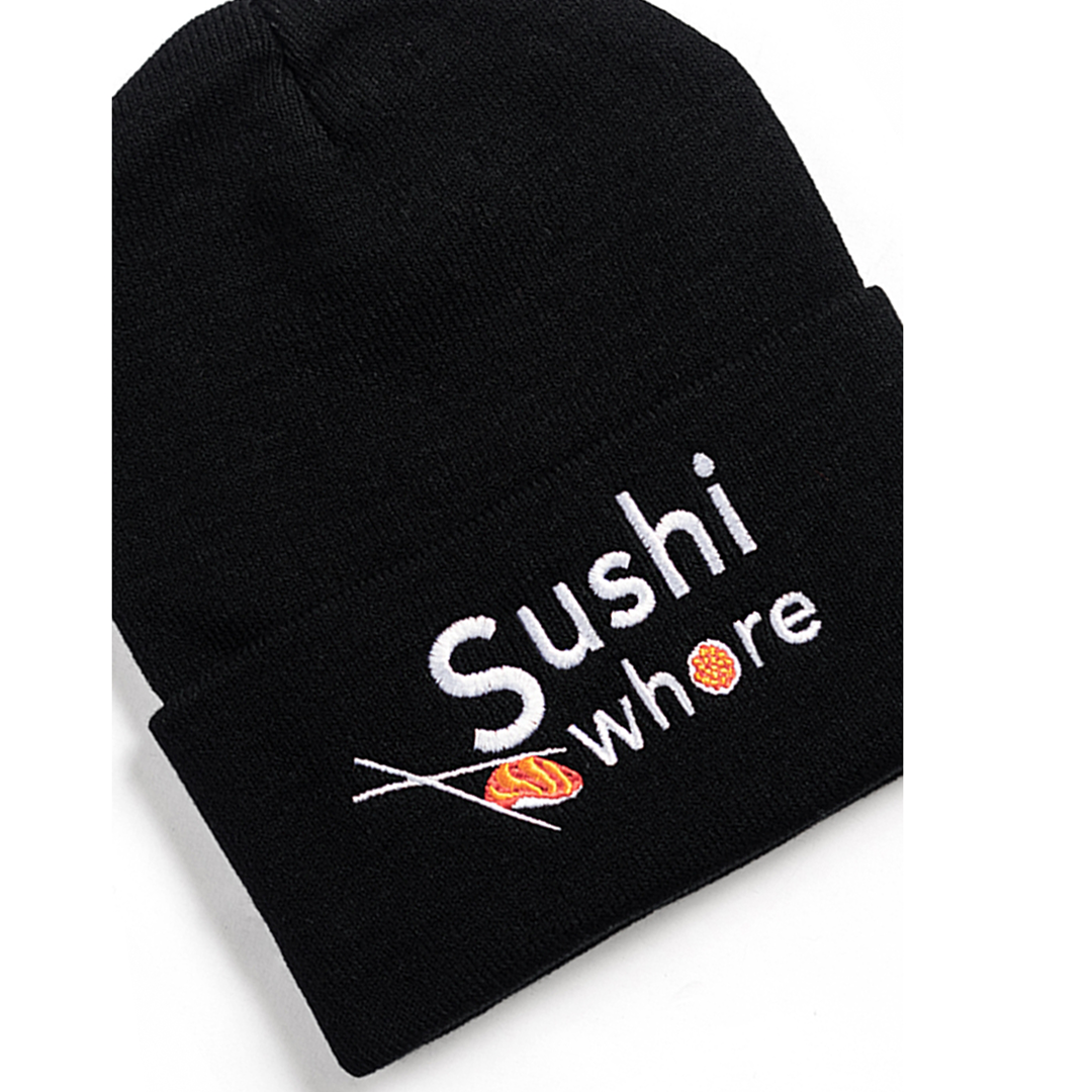 Sushi Whore Black Beanie