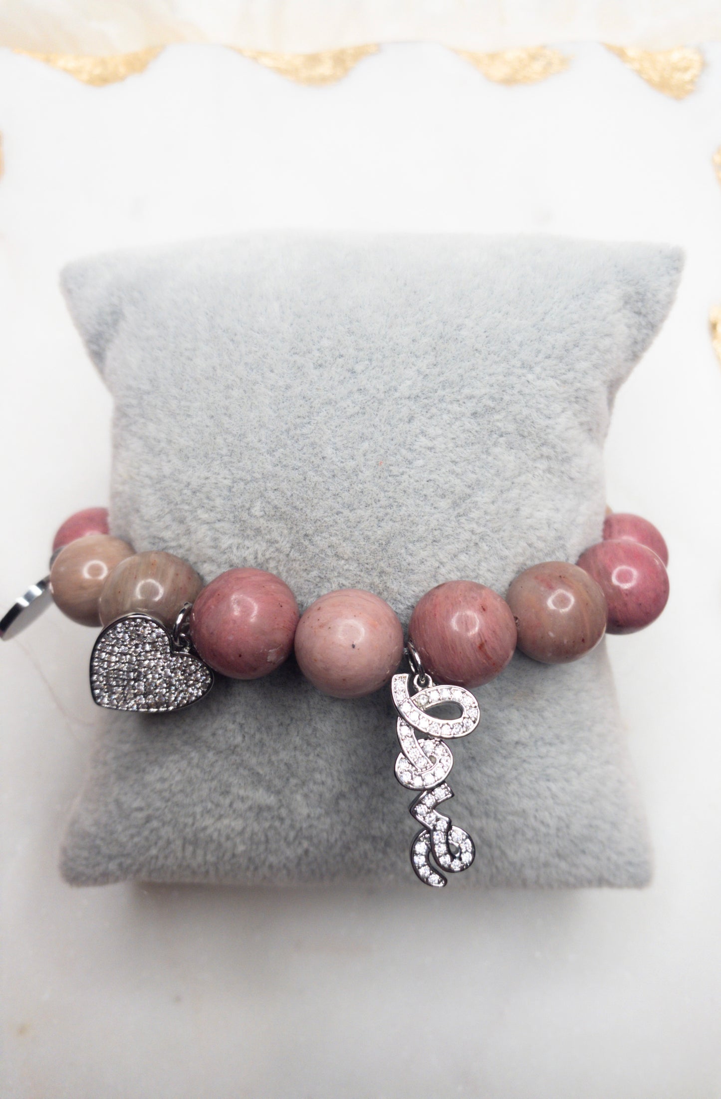 Limited Edition Rose Rhodonite Crystal Bracelet